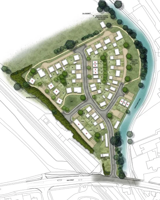 The plan of the Weedon Bec site, Northamptonshire.