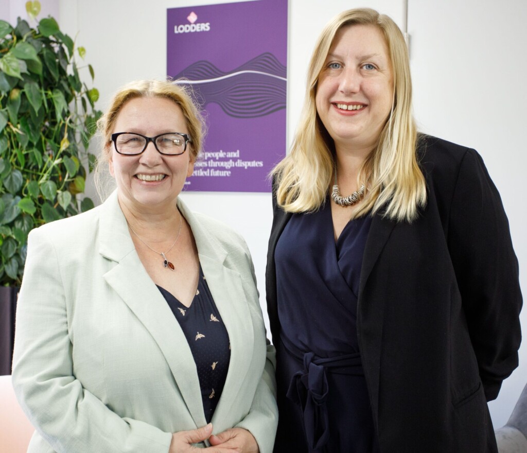 Mary Rouse (left) has joined law firm Lodders as the firm’s first Legal Director in its Property Dispute Resolution team, headed by Victoria Khandker (right).