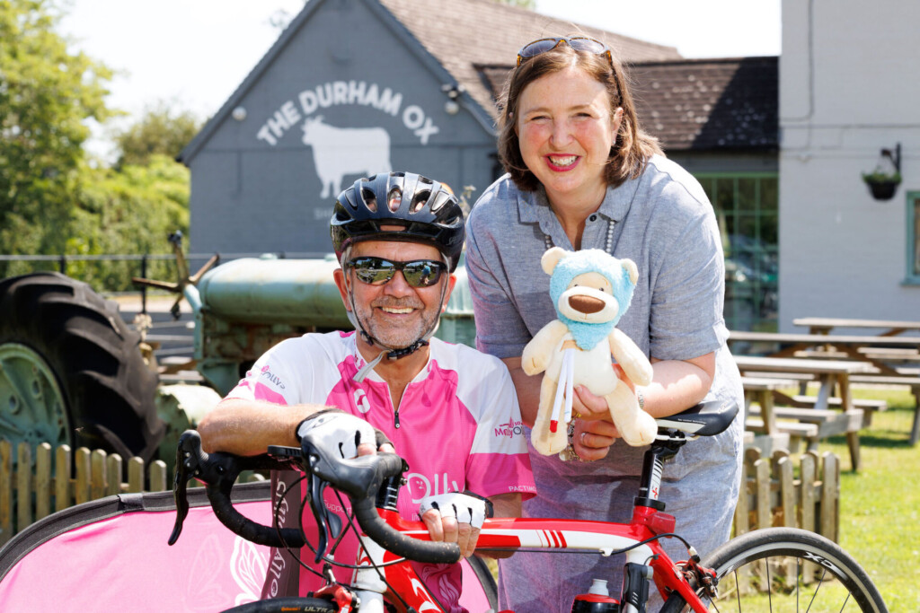 Mike Wakeling, partner at Lodders, is cycling from Exeter to Warwick to raise funds for Molly Ollys charity that was founded 11 years ago by Rachel Ollerenshaw.