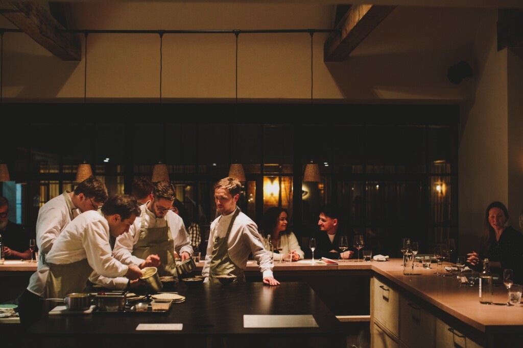 Chefs and staff working in Grace & Savour, the newest restaurant at Hampton Manor