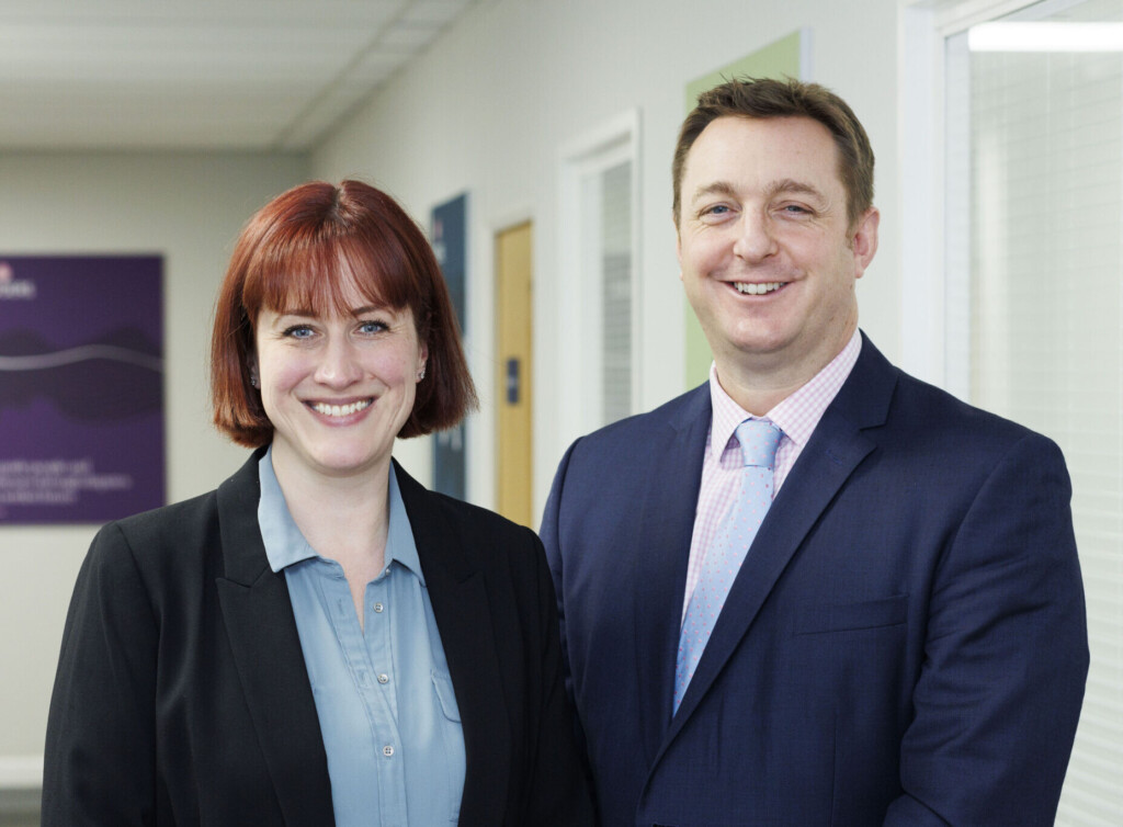 Image is of Grace Walton and Paul Mourton standing together