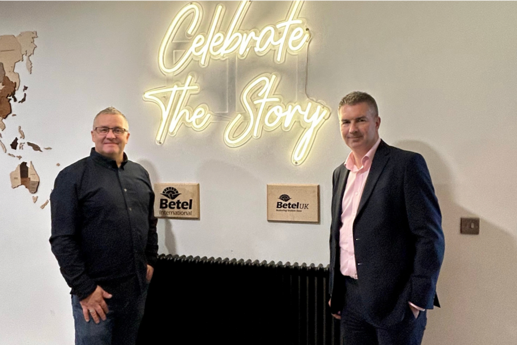 Timon Robins, PR and Fundraising Lead at Betel UK, and Chris Dewes, Real Estate partner at Lodders.